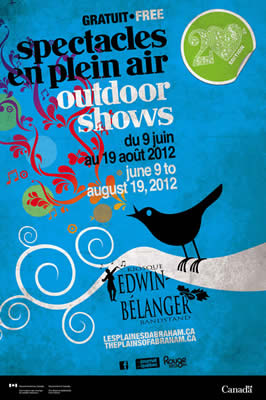 Poster, Outdoor shows, Kiosque Edwin-Bélanger, blue
