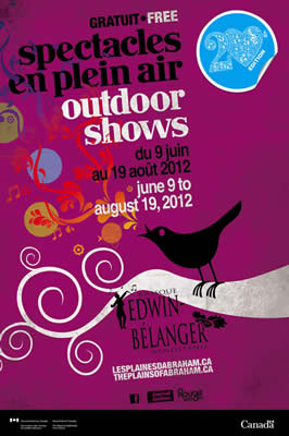 Poster, Outdoor shows, Kiosque Edwin-Bélanger, pink